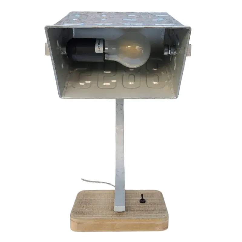Foto 5 Industriële tafellamp Scava gegalvaniseerd T5960gv