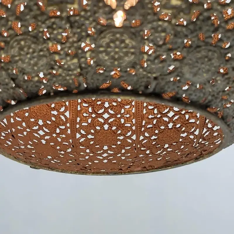 Foto 4 Hanglamp Grasso antiek goud wit h2020g