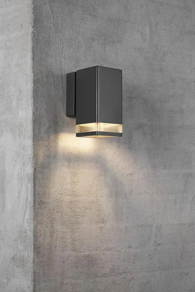 Foto 2 wandlamp zwart ip44 gu10