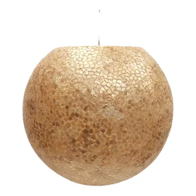 Foto van Hanglamp schelpenlamp wangi gold 40cm