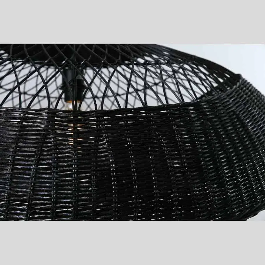 Foto 2 Hanglamp riet Ovaal 90cm zwart 511130