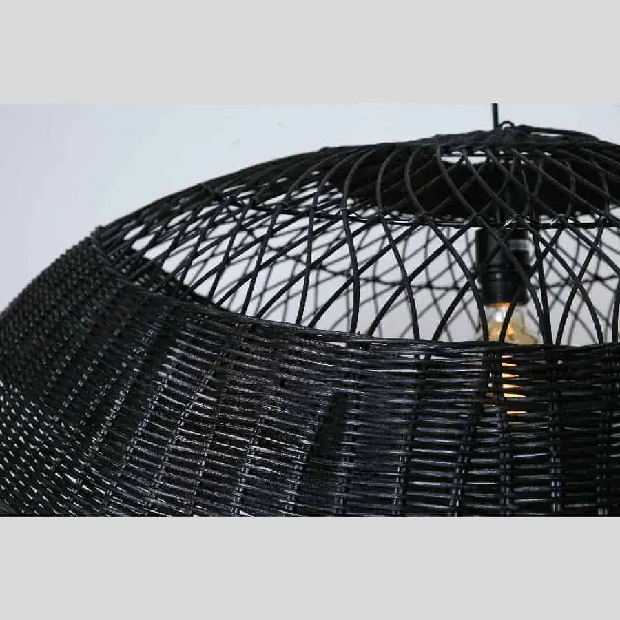 Foto 3 Hanglamp riet Ovaal 90cm zwart 511130