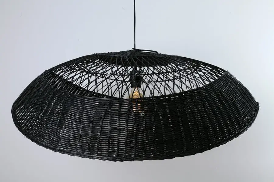 Foto 5 Hanglamp riet Ovaal 90cm zwart 511130