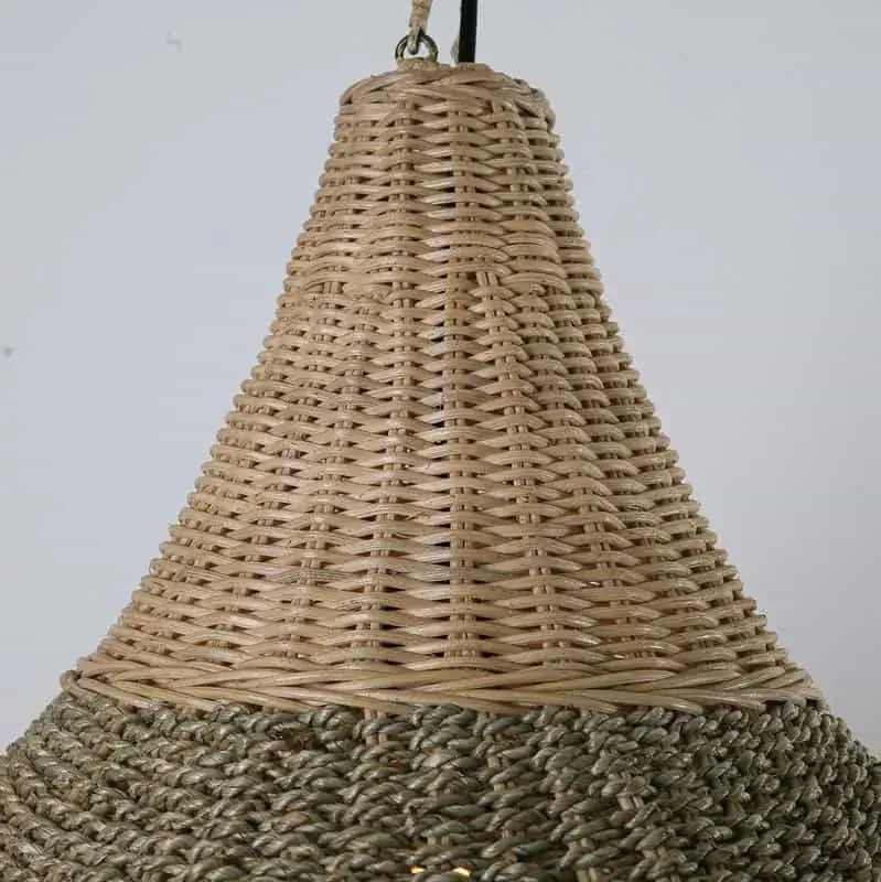 Foto 3 rieten hoed rotan en touw 50cm 511014