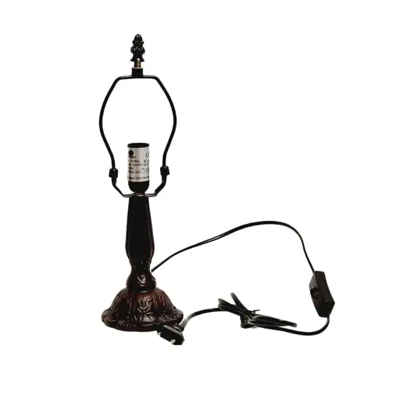 Foto 8 Tiffany tafellamp Creme bruin 33cm hoog