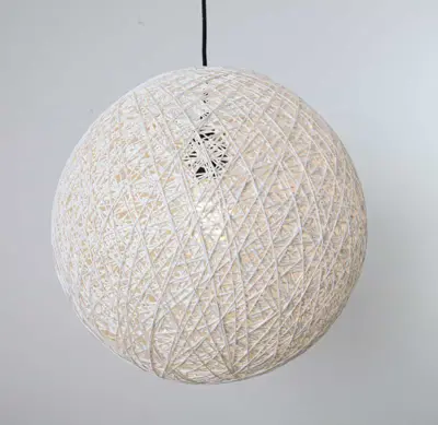 Foto van Hanglamp Abaca 80cm wit