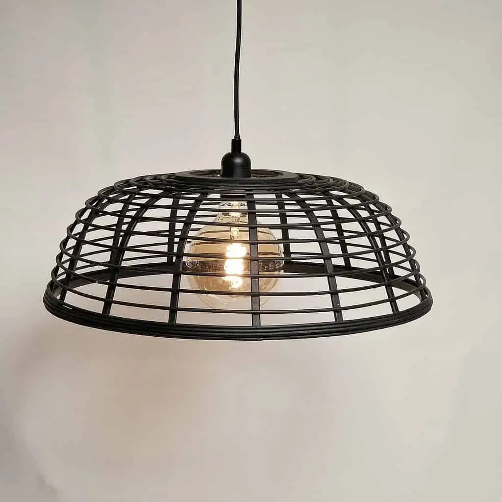 Foto van Hanglamp Riet Mira 42cm brons 510629