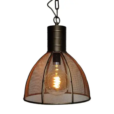 Foto van Hanglamp deco Gaas old steel 32cm
