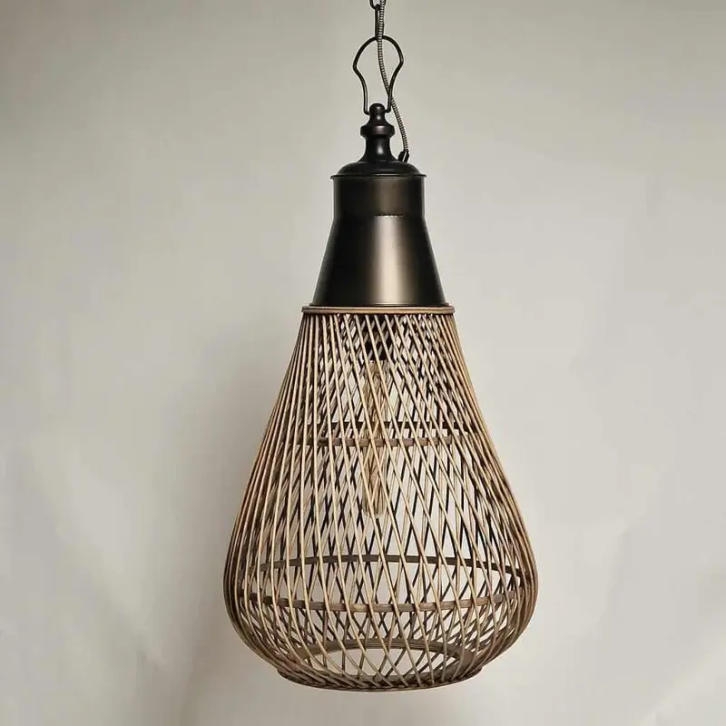 Foto 2 Hanglamp Riet metaal Roberto H5288-40-70