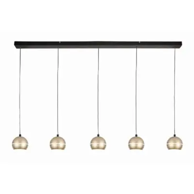 Foto van Hanglamp Bilia zwart goud 5 lichts H 4805 GD