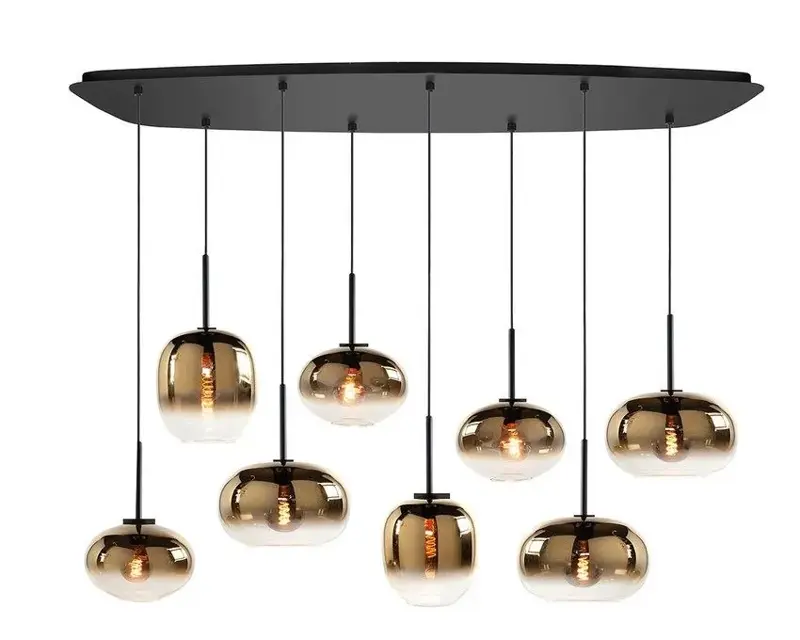 Foto 1 Hanglamp Bellini Goud glas 8-lichts