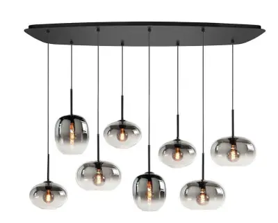 Foto van Hanglamp Bellini Smoke glas 8-lichts