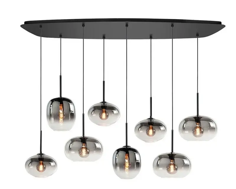 Foto 1 Hanglamp Bellini Smoke glas 8-lichts