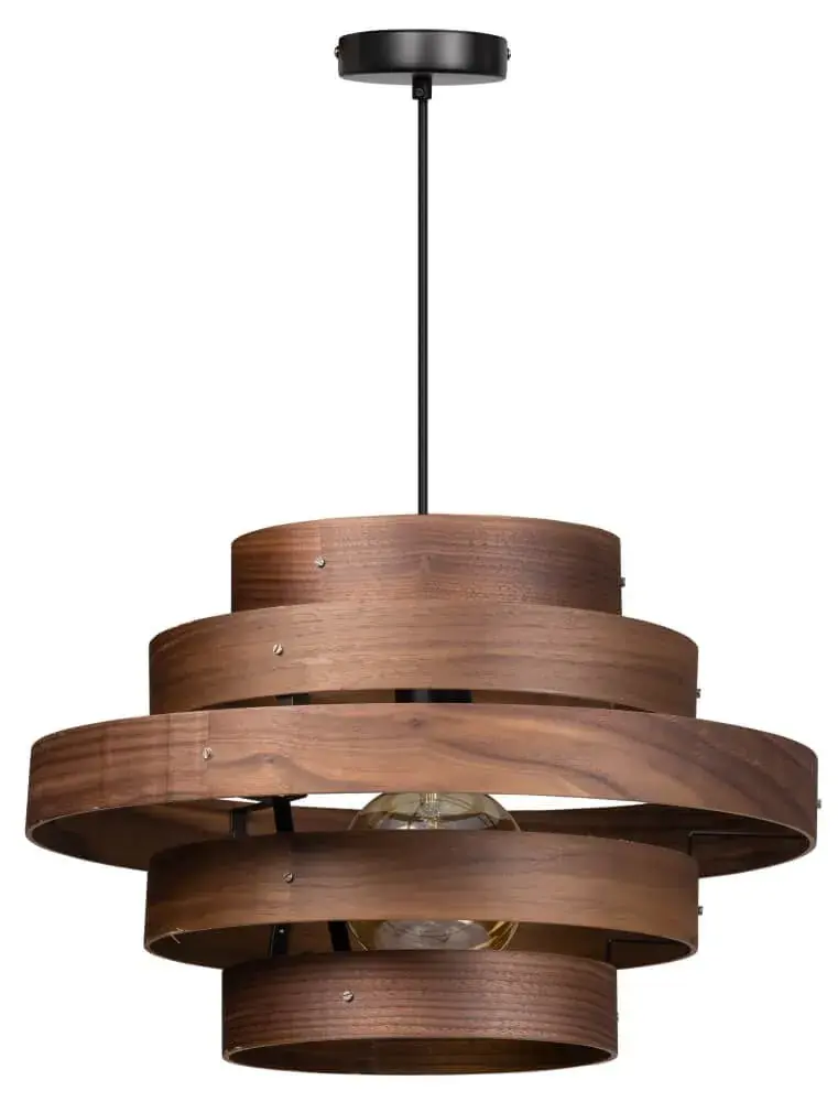 Foto 2 Hanglamp Walnut 5 rings
