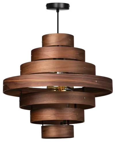 Foto van Hanglamp Walnut 7 rings