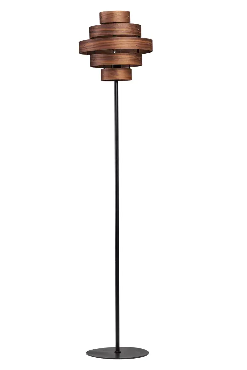 Foto 1 Vloerlamp Walnut 5 rings