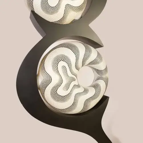 Foto 3 Vloerlamp Super Donut Zwart 170x80x32