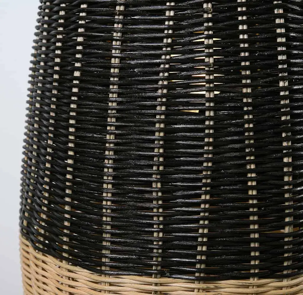 Foto 5 Vloerlamp Fles Rotan Naturel zwart 511007