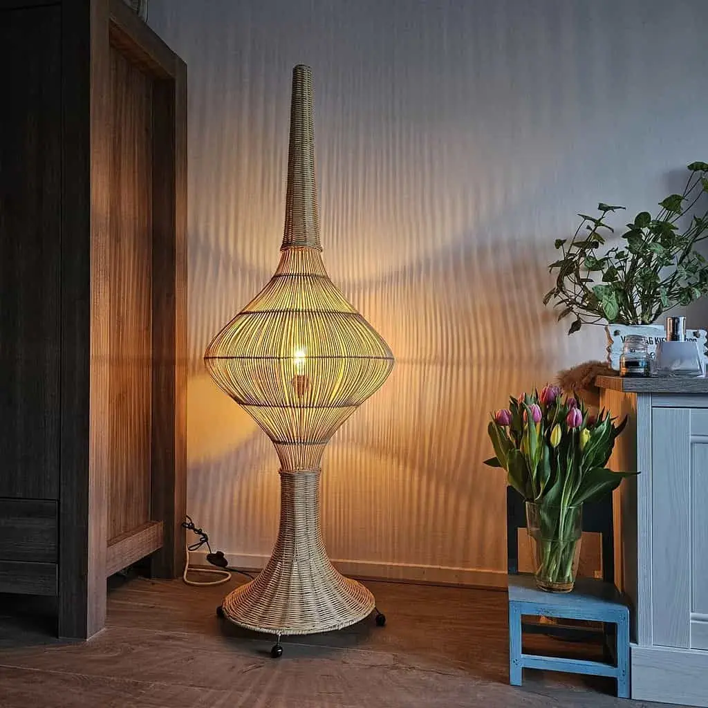 Foto 2 Vloerlamp Space rotan 150cm naturel 511008