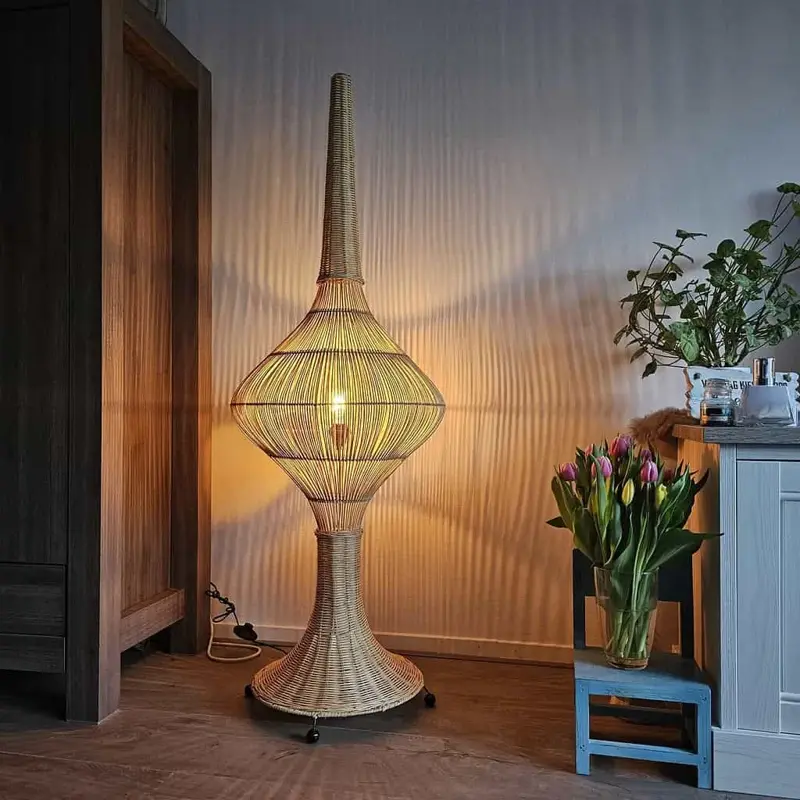 Foto 2 Vloerlamp Space rotan 150cm naturel 511008
