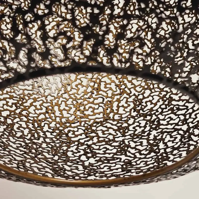 Foto 6 hanglamp Bol zwart goud ORONERO 40cm h 1040 z