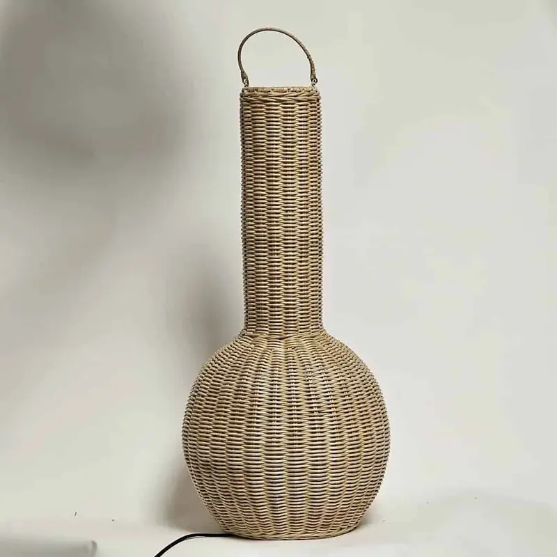 Foto 11 Tafellamp rotan Pompoen 68cm naturel 511004