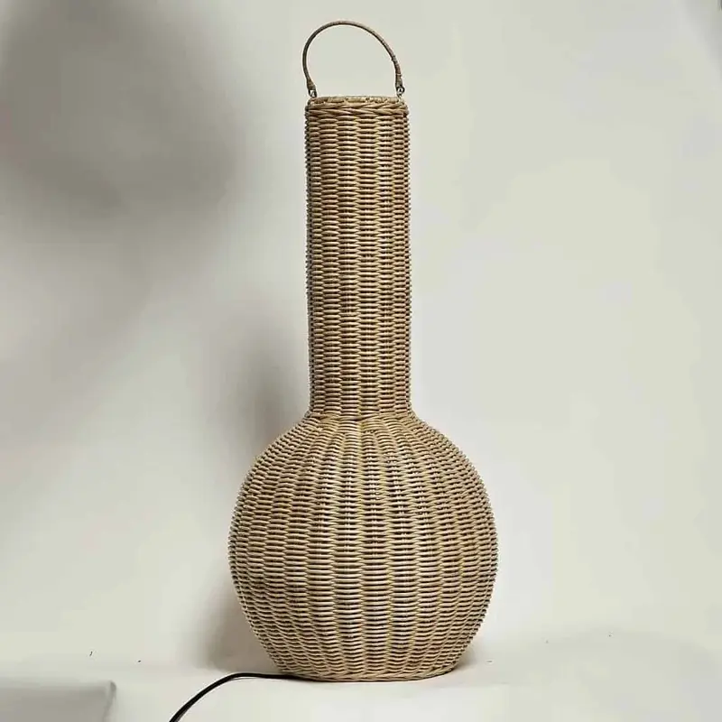 Foto 12 Tafellamp rotan Pompoen 68cm naturel 511004