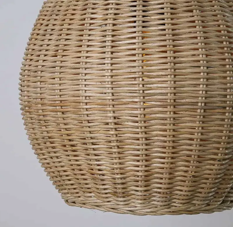 Foto 4 Tafellamp rotan Pompoen 68cm naturel 511004