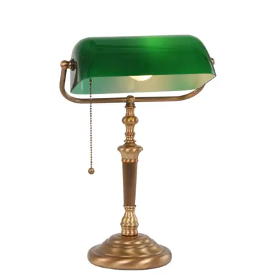 Foto van bankierslamp Tafellamp Ancilla 6185BR Brons