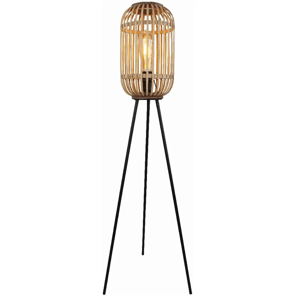 Foto van Vloerlamp Bamboe Treccia tripod S 5401 Z