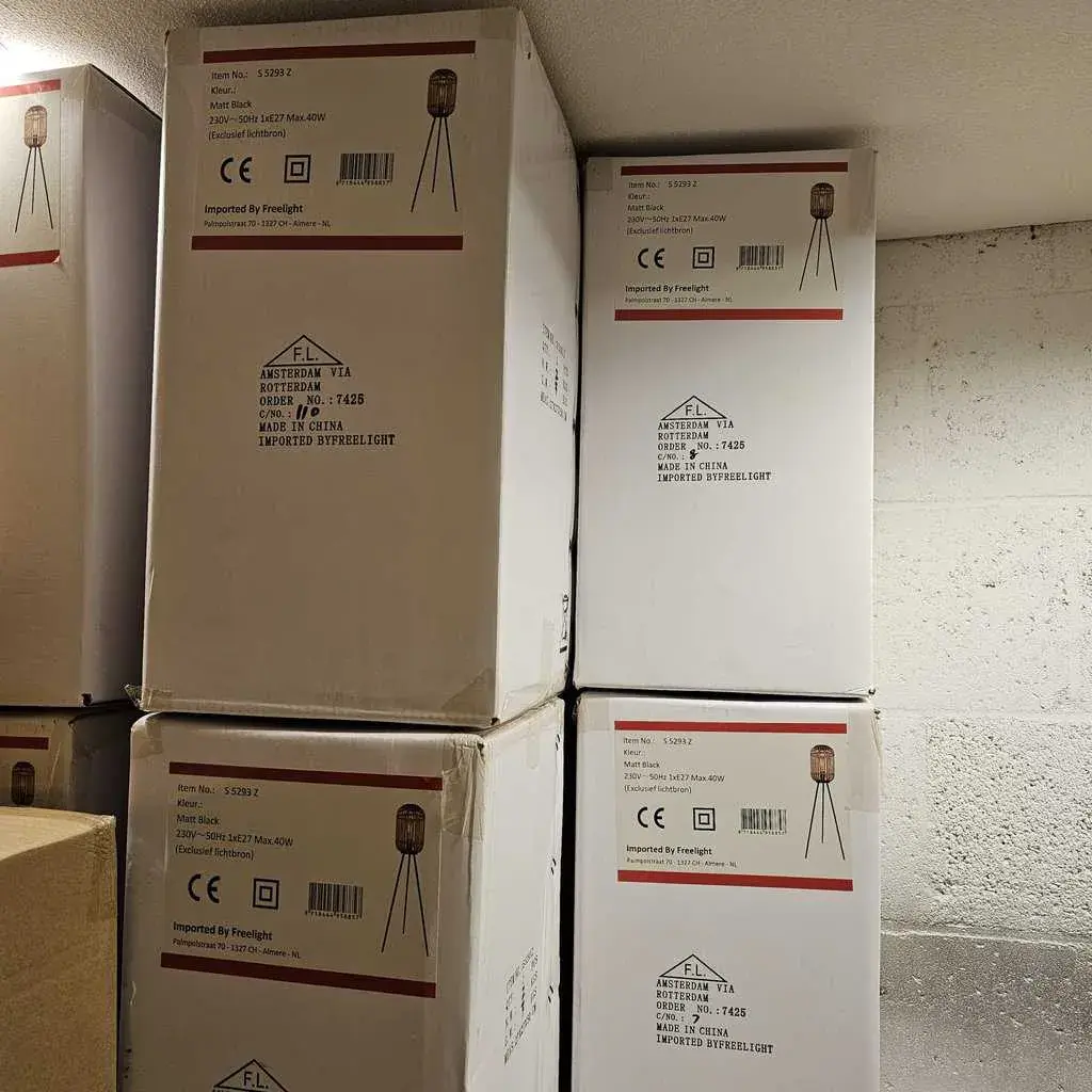 Foto 9 Vloerlamp Bamboe hout Malacca tripod S 5293 Z