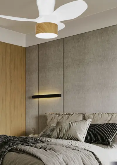 Foto van Plafondventilator Fly Maxi Wit / Hout
