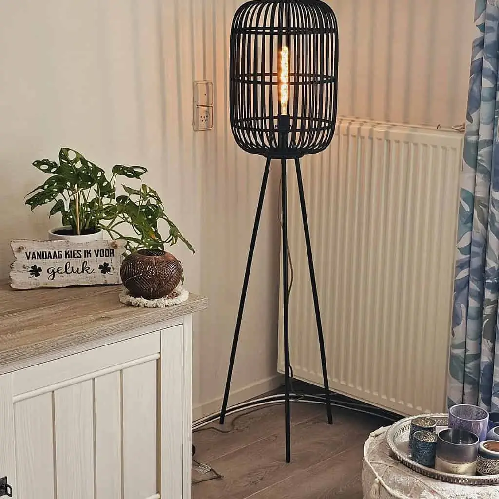 Foto 2 Vloerlamp Bamboe Treccia tripod S 5401 Z