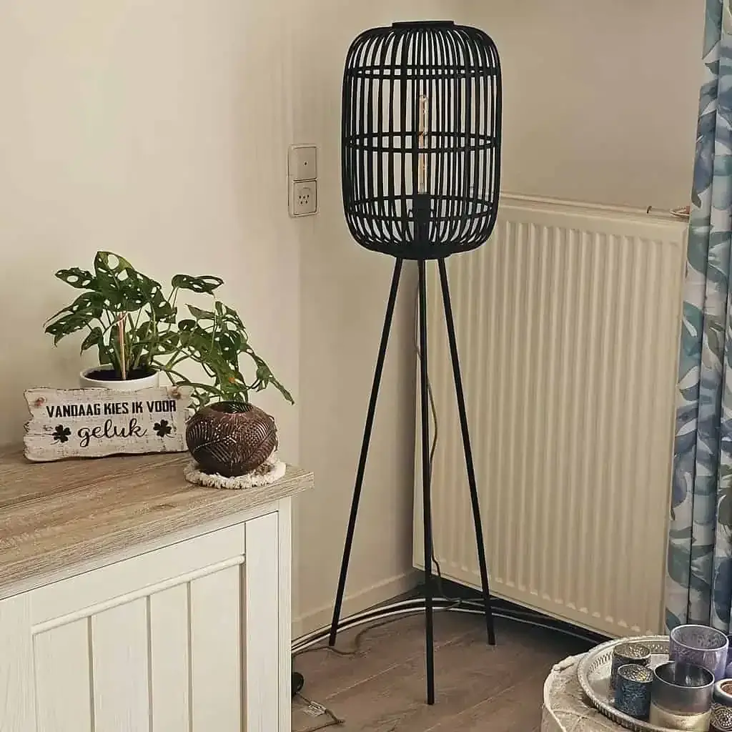 Foto 3 Vloerlamp Bamboe Treccia tripod S 5401 Z