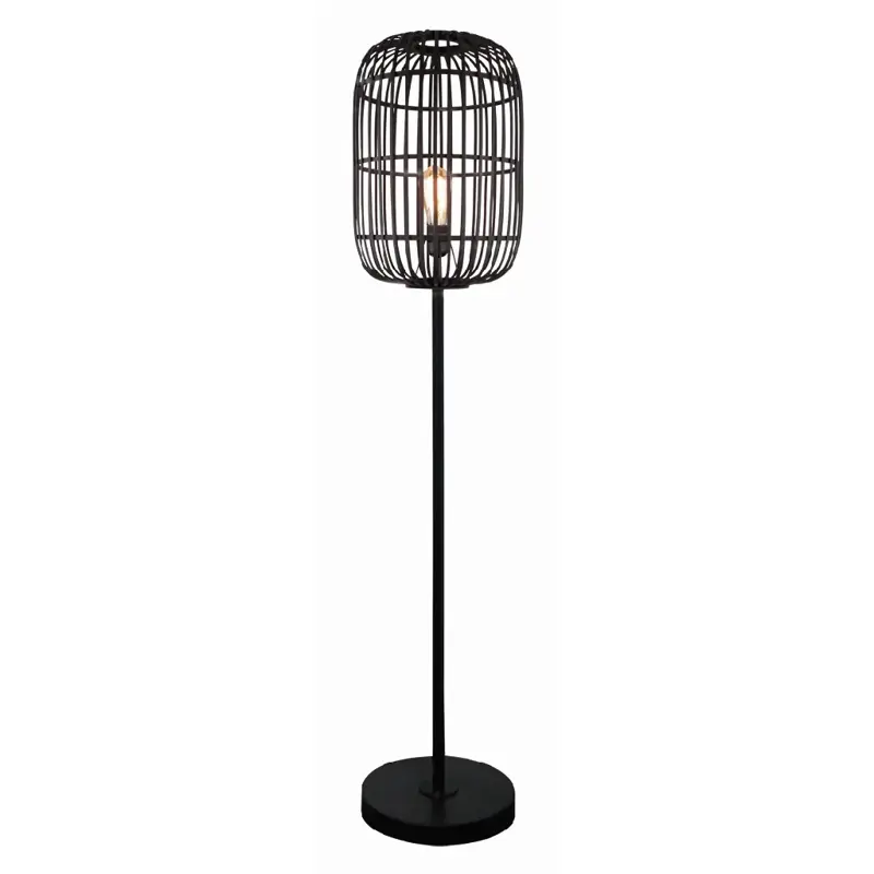 Foto 1 Vloerlamp bamboe Treccia zwart S 5493 Z