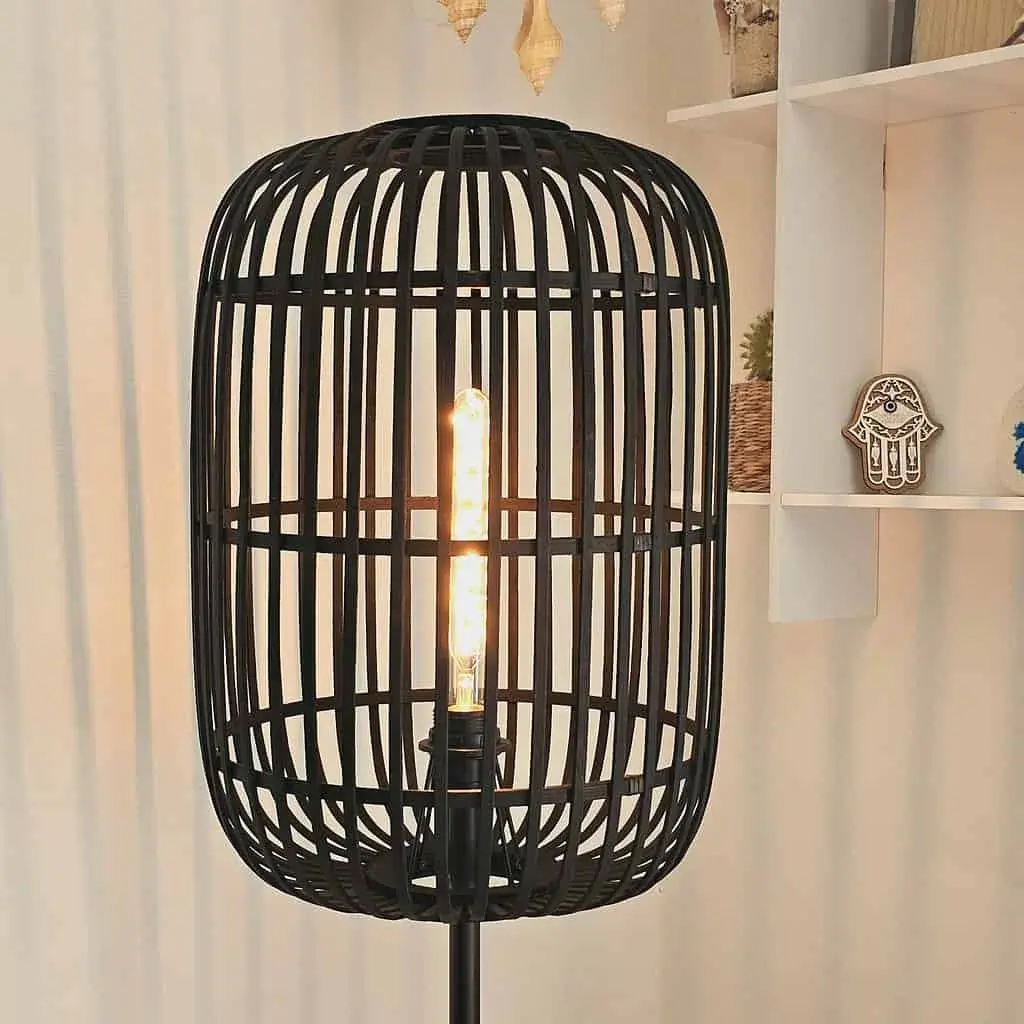 Foto 5 Vloerlamp bamboe Treccia zwart S 5493 Z