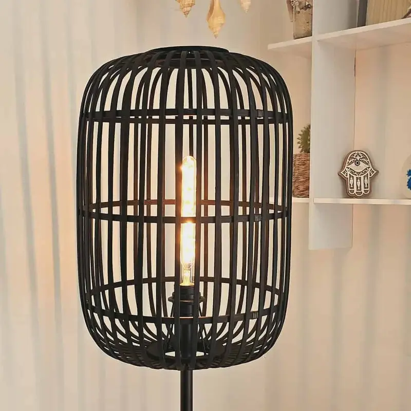 Foto 5 Vloerlamp bamboe Treccia zwart S 5493 Z
