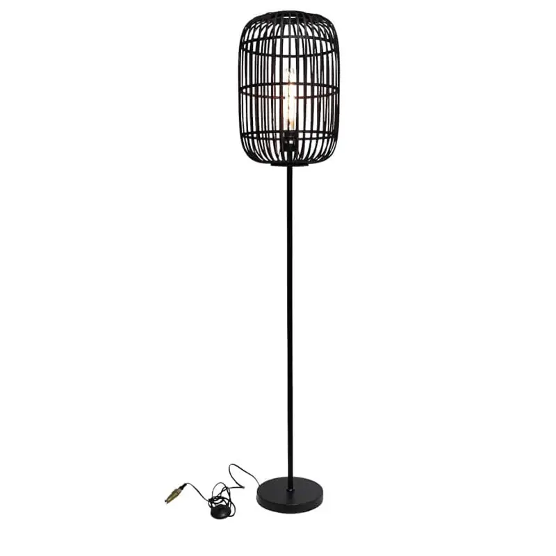 Foto 1 Vloerlamp Acos Bamboe zwart 5401Z