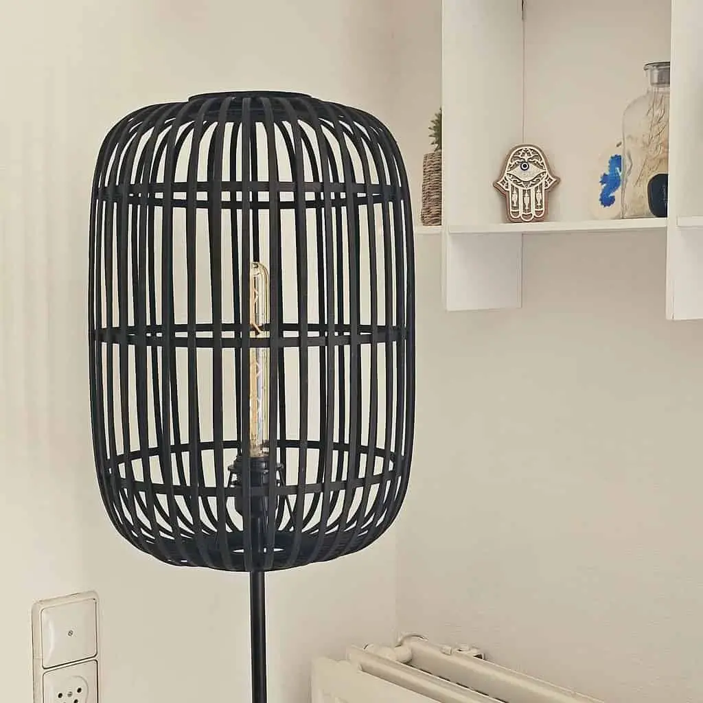 Foto 6 Vloerlamp Acos Bamboe zwart 5401Z