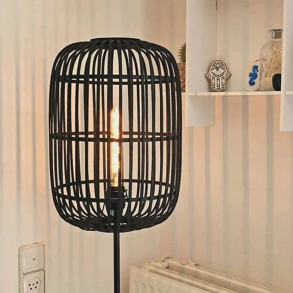 Foto 7 Vloerlamp Acos Bamboe zwart 5401Z