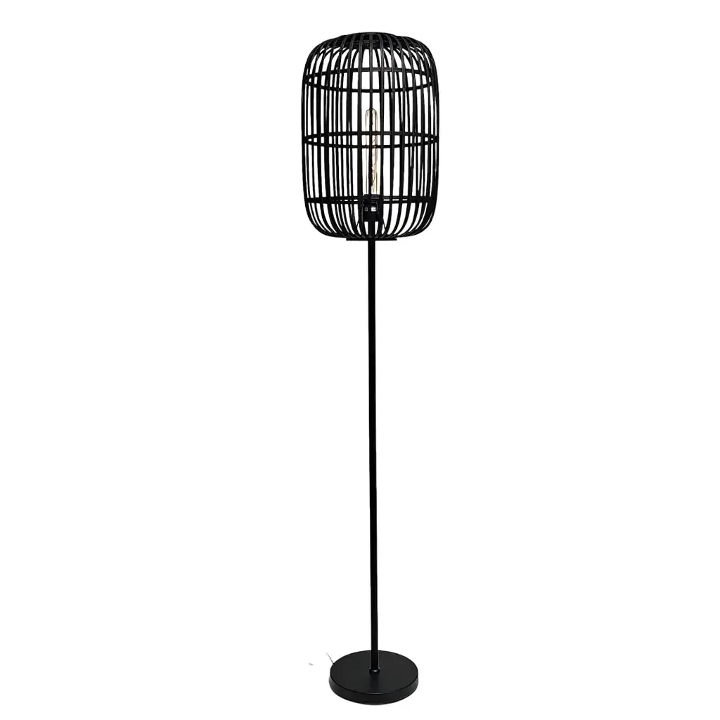 Foto 8 Vloerlamp Acos Bamboe zwart 5401Z