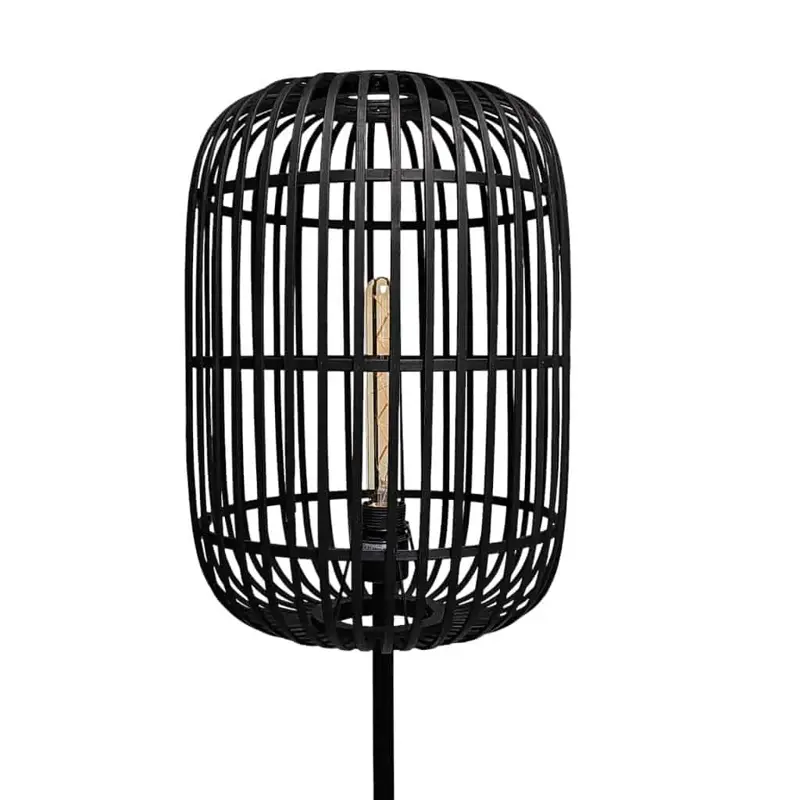 Foto 10 Vloerlamp Acos Bamboe zwart 5401Z