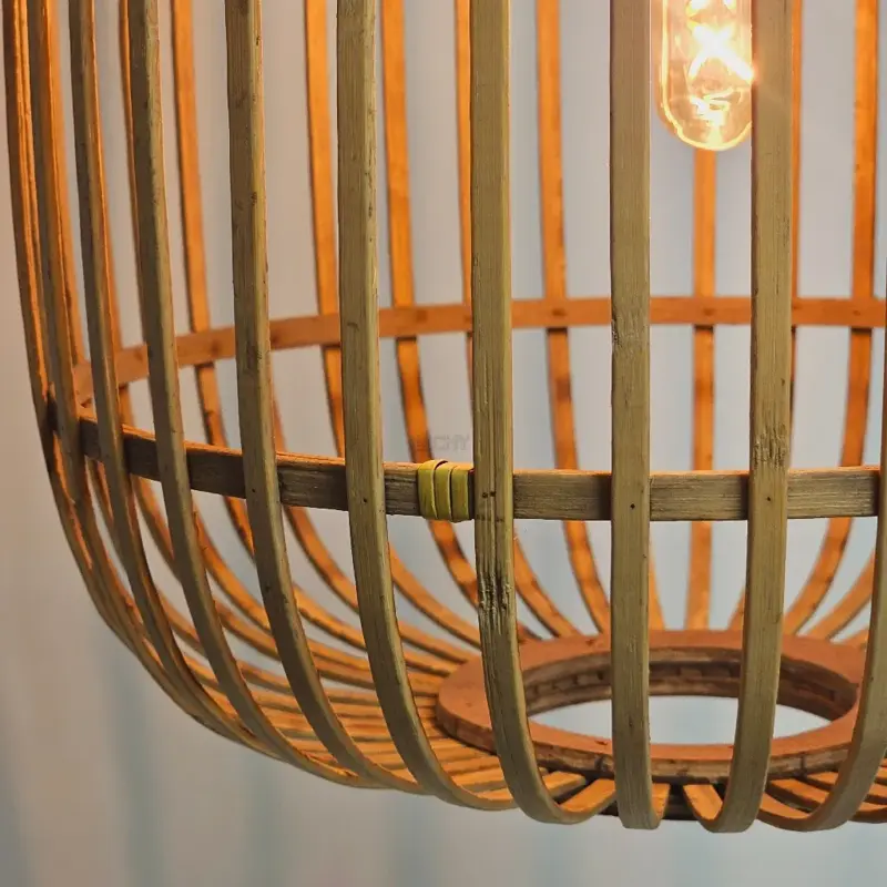 Foto 10 Hanglamp bamboe Treccia 46cm naturel H 5401 H