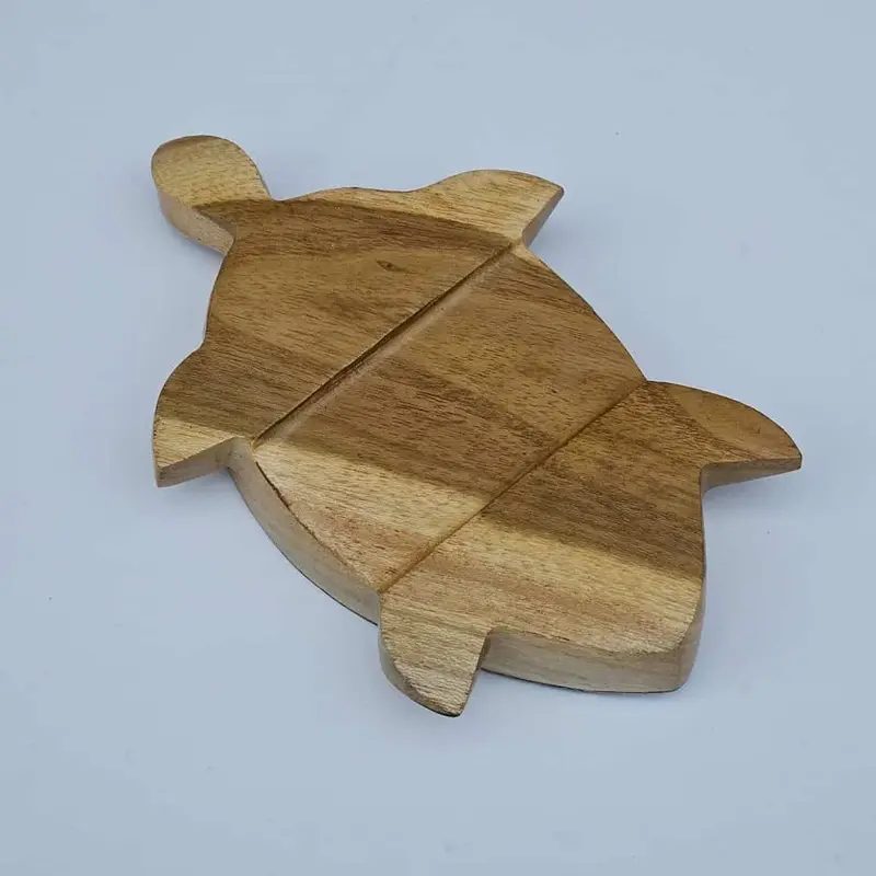 Foto 4 Houten bakje schilpad met schelp