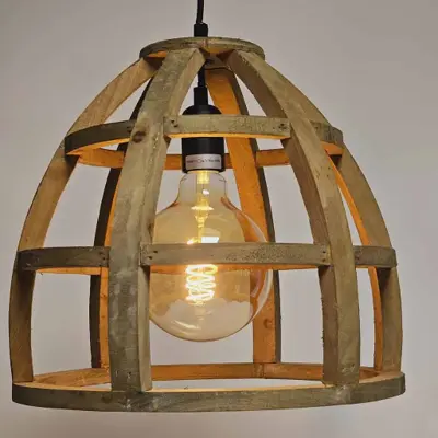 Foto van Hanglamp Birdie hout 34 cm H5338