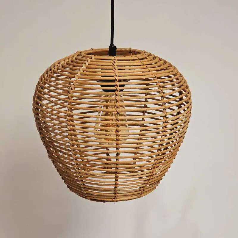 Foto 2 Hanglamp riet Appel 29cm