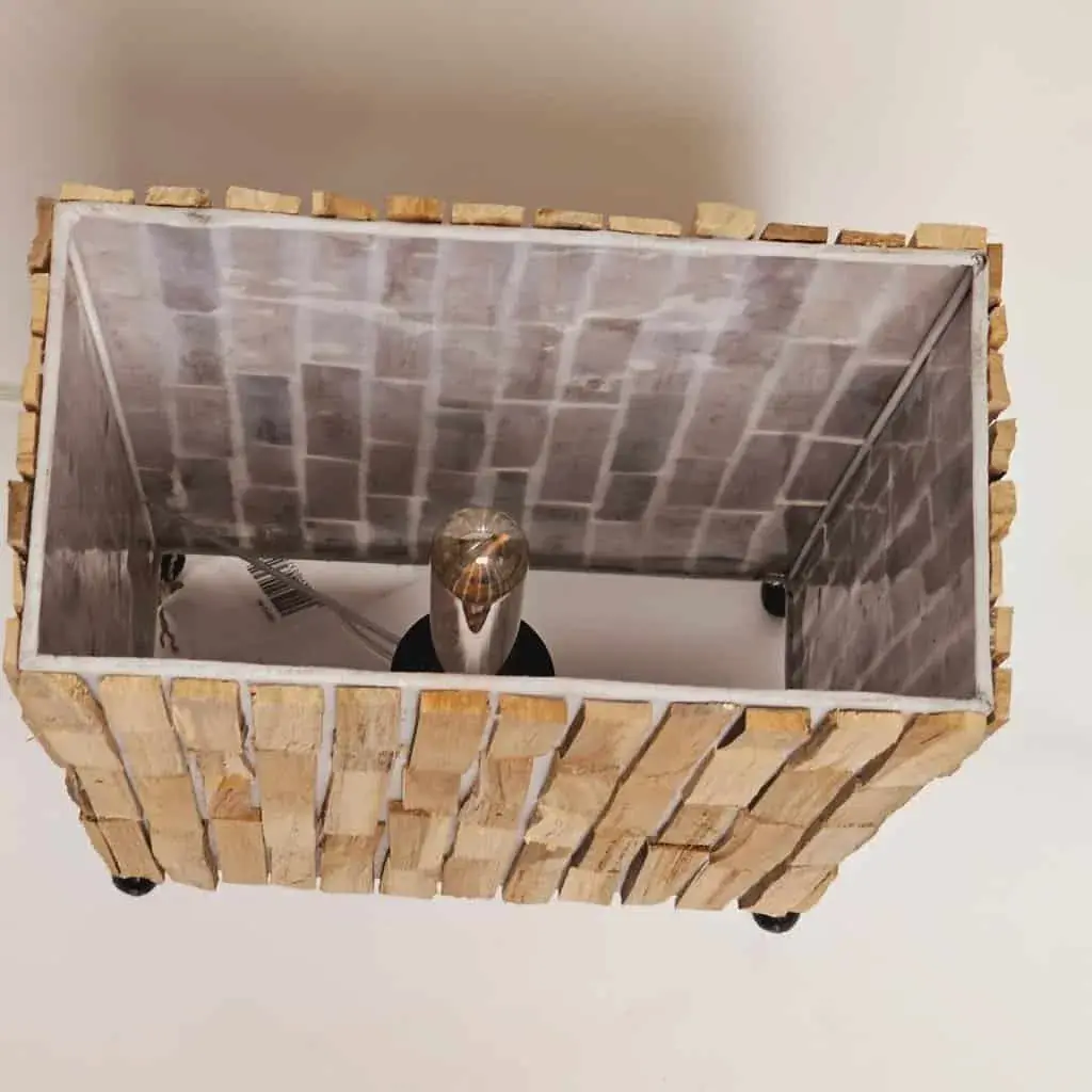 Foto 7 Tafellamp hout rechthoek 40cm 15212-40