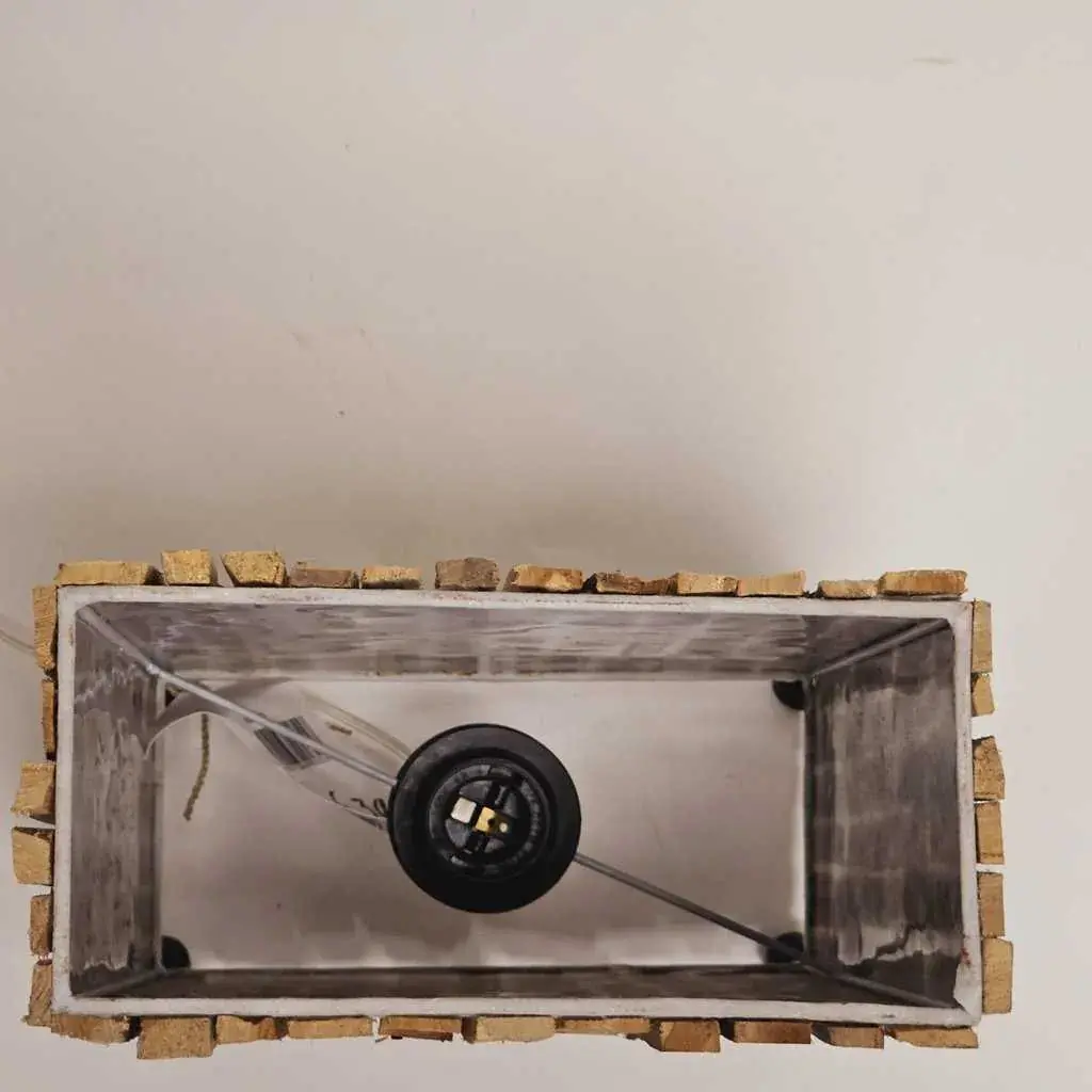 Foto 5 Tafellamp hout rechthoek 30cm 15212-30