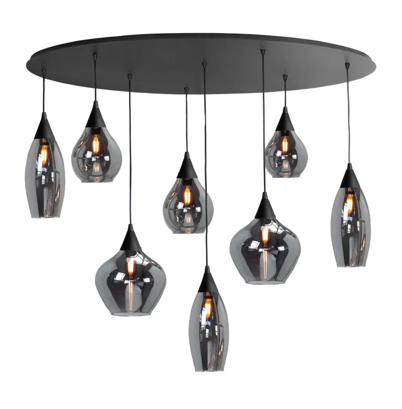 Foto 1 Hanglamp Cambio 8 lichts ovaal