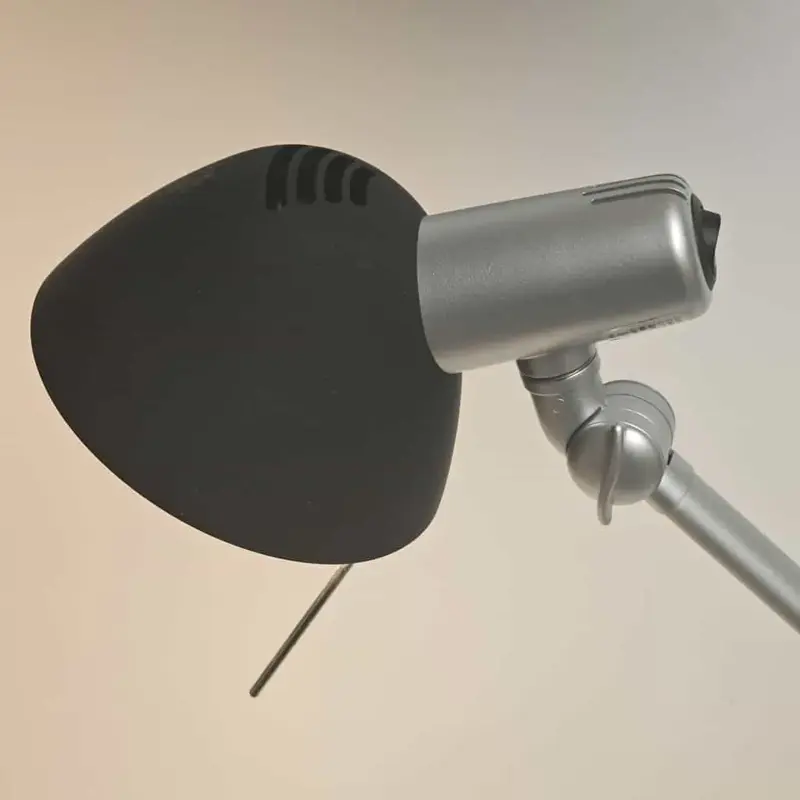 Foto 5 klemlamp bureaulamp zilver zwart G9 LED 3 standen
